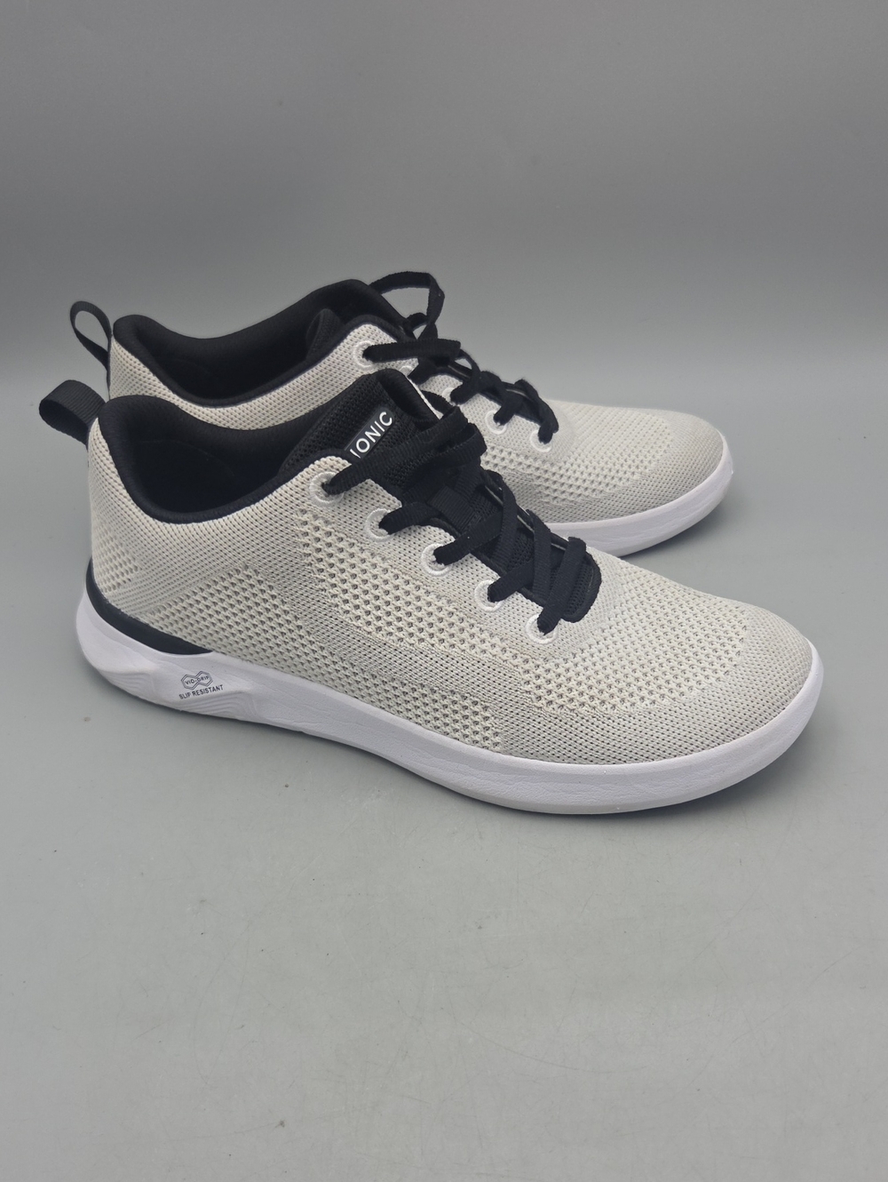 Vionic Arrival Sneakers Women's 10 White Black Low Top Walking Shoes